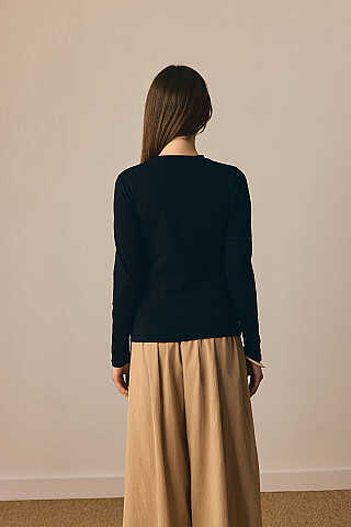 Cotton Long Sleeve Body Black - 5