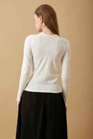 Cotton Long Sleeve Body Ecru - 5