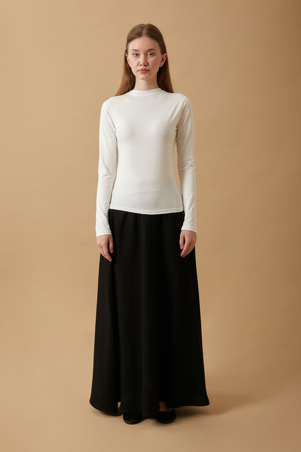 Cotton Long Sleeve Body Ecru - 1