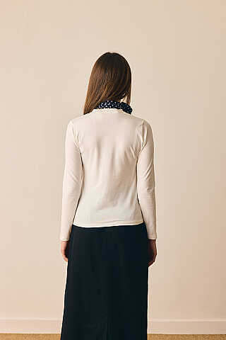 Cotton Long Sleeve Body Ecru - 5