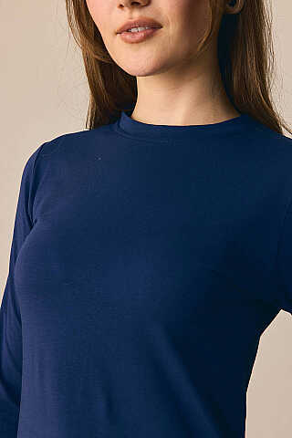 Cotton Long Sleeve Body Navy - 3