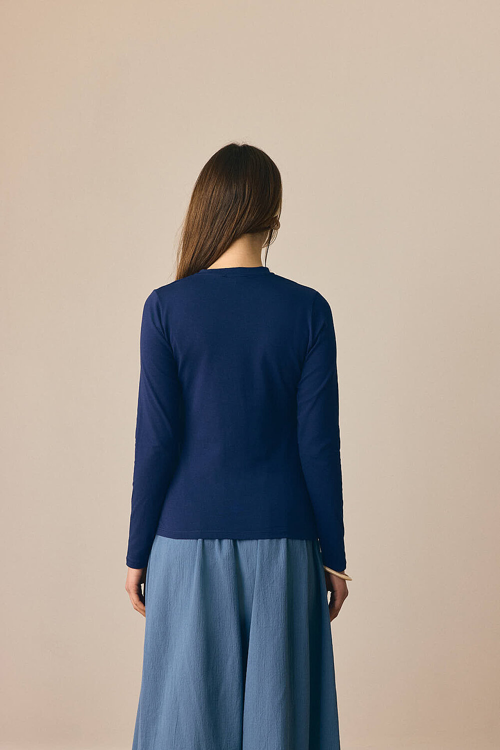 Cotton Long Sleeve Body Navy - 4