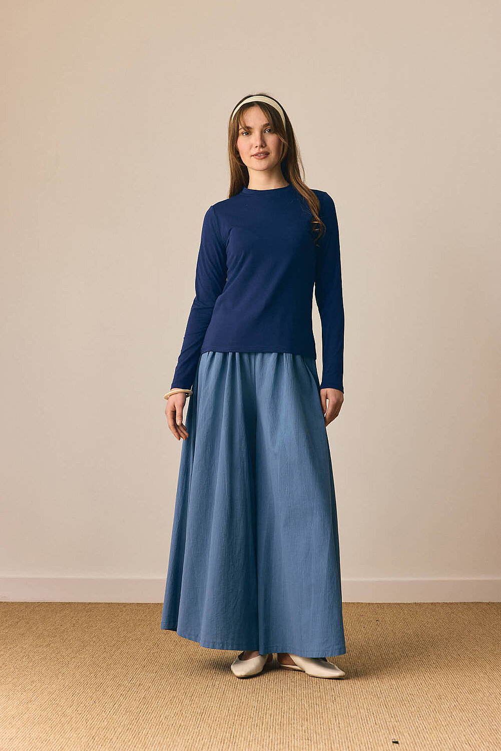 Cotton Long Sleeve Body Navy - 5