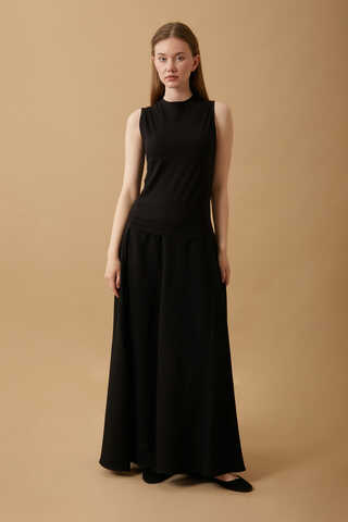 Cotton Sleeveless Bodysuit Black - 2