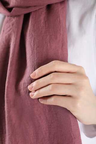 Cotton Viscose Shawl Dried Rose - 2