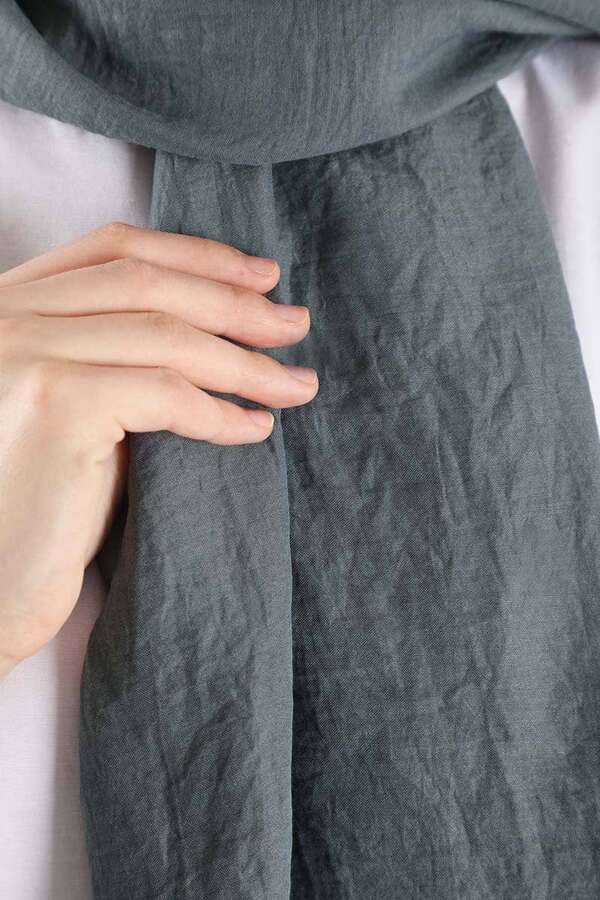 Cotton Viscose Shawl Ember Gray - 2