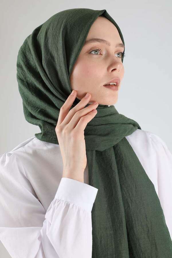 Cotton Viscose Shawl Khaki - 1