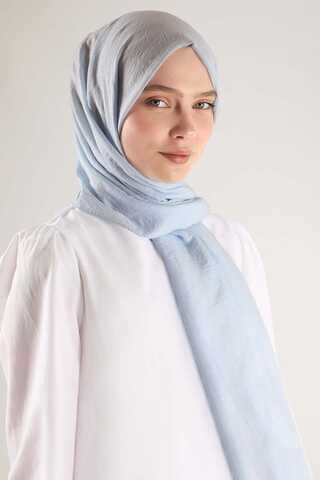 Cotton Viscose Shawl Pastel Blue - 1
