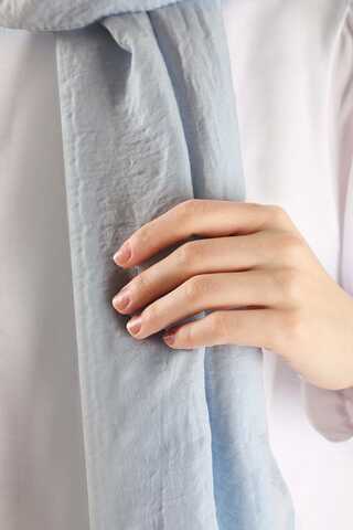 Cotton Viscose Shawl Pastel Blue - 2