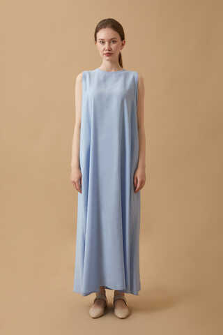 Crop Gömlekli Elbise Bebe Mavisi - 4