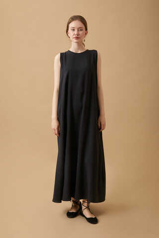 Crop Shirted Dress Black - 2