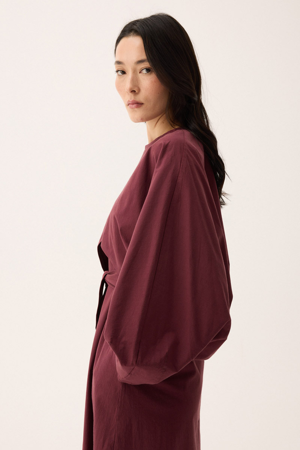 Croplu Elbise Takım Bordo - 3