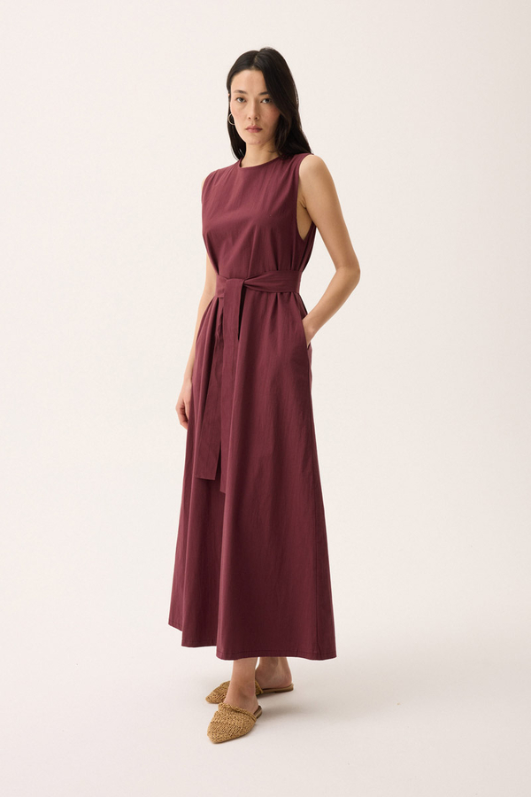 Croplu Elbise Takım Bordo - 9