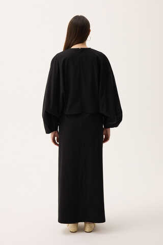 Croplu Elbise Takım Siyah - 16