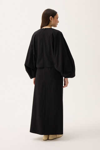 Croplu Elbise Takım Siyah - 19