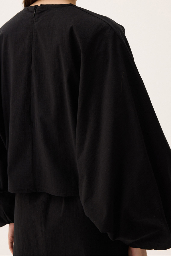 Croplu Elbise Takım Siyah - 17