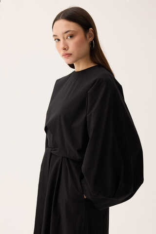 Croplu Elbise Takım Siyah - 6