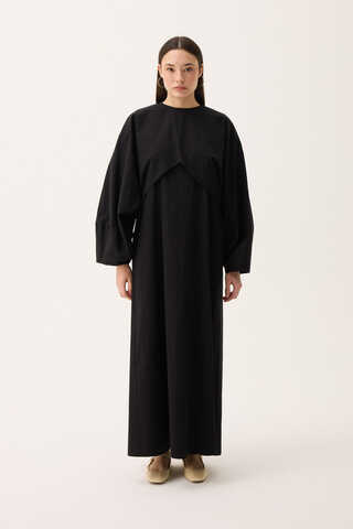 Croplu Elbise Takım Siyah - 5