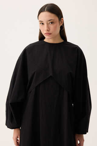 Croplu Elbise Takım Siyah - 4