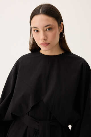 Croplu Elbise Takım Siyah - 15