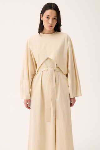 Croplu Elbise Takım Taş - 8