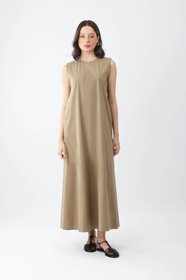 Croplu Elbise Takım Vizon - 3