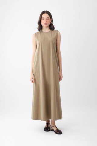 Croplu Elbise Takım Vizon - 3