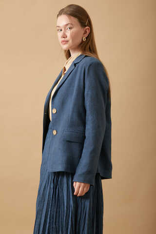 Crushed Skirt Set Indigo - 3