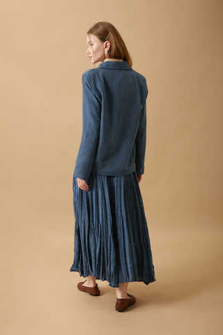 Crushed Skirt Set Indigo - 7