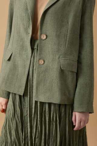 Crushed Skirt Set Khaki - 5