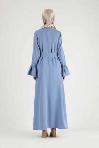 Cuff Flywheel Stone Abaya Suit Baby Blue - 5