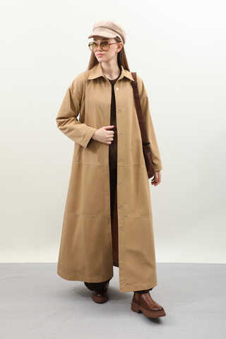 D Tokalı Trençkot Camel - 2