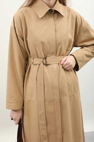 D Tokalı Trençkot Camel - 10