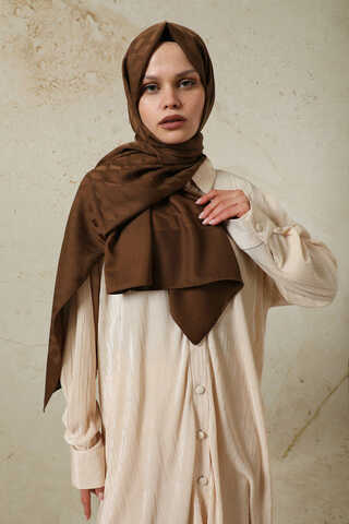 Dalga Desenli Şal Acı Kahve - 1