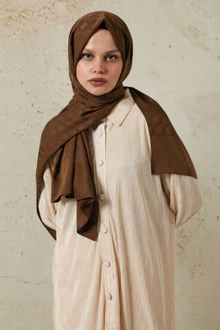 Dalga Desenli Şal Acı Kahve - 3