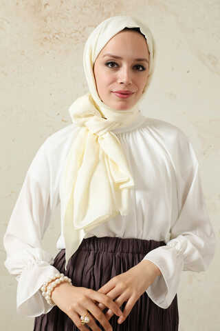 Dalga Desenli Şal Ekru - 4