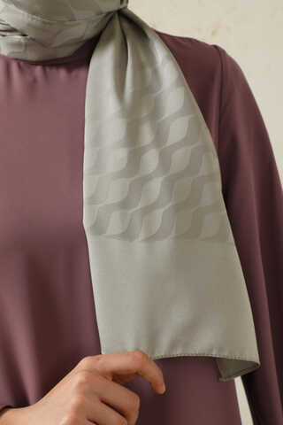 Dalga Desenli Şal Gri - 2