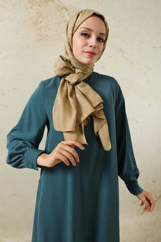 Dalga Desenli Şal Koyu Bej - 1