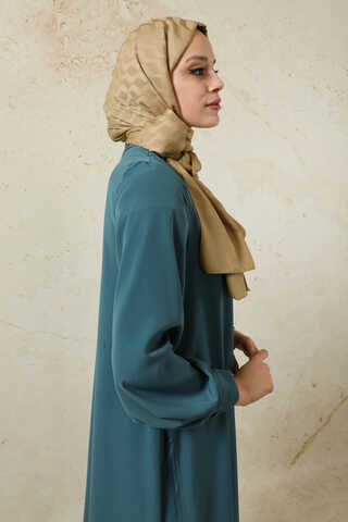 Dalga Desenli Şal Koyu Bej - 4