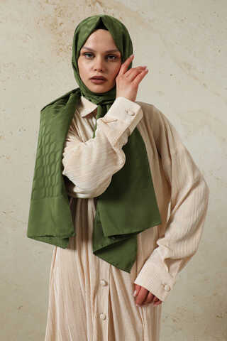 Dalga Desenli Şal Koyu Yeşil - 4