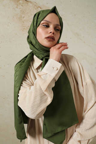 Dalga Desenli Şal Koyu Yeşil - 5