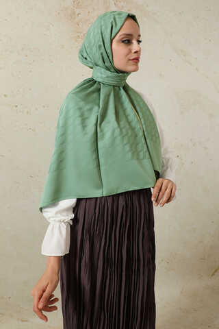 Dalga Desenli Şal Mint - 1