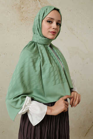 Dalga Desenli Şal Mint - 3