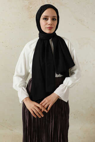 Dalga Desenli Şal Siyah - 1