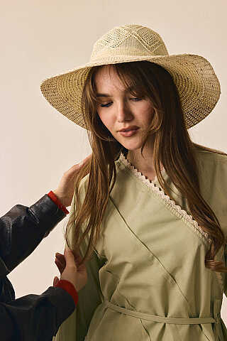 Dantelli Asimetrik Gömlek Açık Yeşil - 5