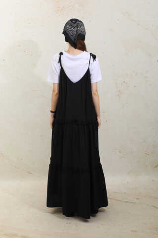 Dantelli Askılı Jile Siyah - 7