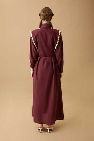 Lace Pinafore Burgundy - 19