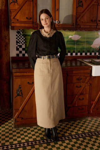 Dantelli Kısa Süet Gömlek Siyah - 4