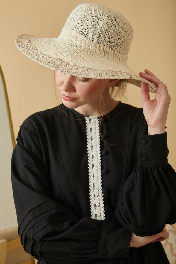 Dantelli Nervür Detaylı Elbise Siyah - 5