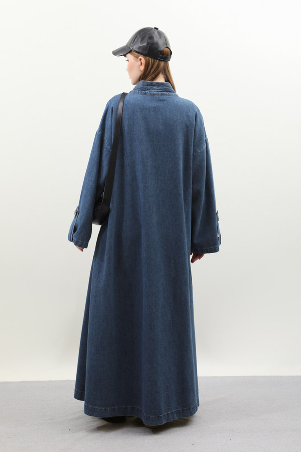 Denim Abaya Kap Açık Mavi - 21